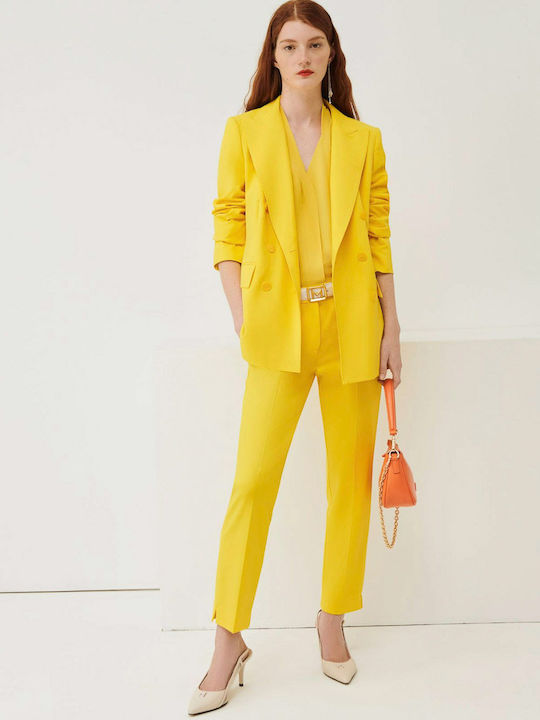 Marella Long Women's Blazer Yellow
