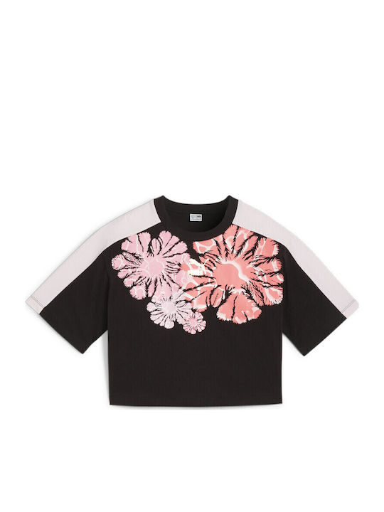 PUMA Kids' T-shirt Black Graphic Tee