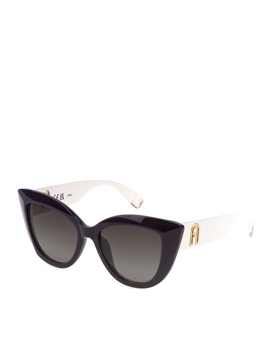 Furla Women's Sunglasses with Purple Plastic Frame SFU711 09NU