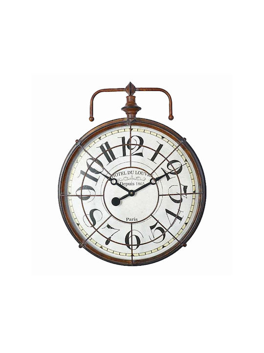 Wall Clock Metallic Brown Ø55cm