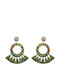 Achilleas Accessories Σκουλαρίκια Χακί