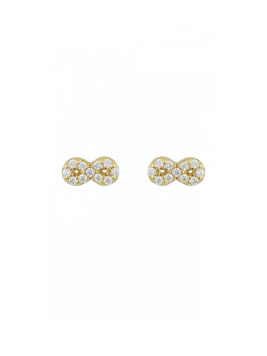 Slevori Earrings made of Silver Gold Plated with Stones