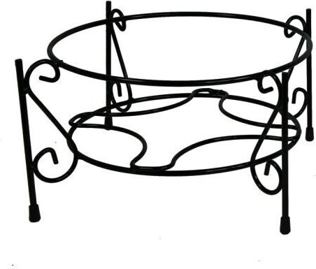 Poulimenos Pot Stand Metal Black 27cmx20cmcm.