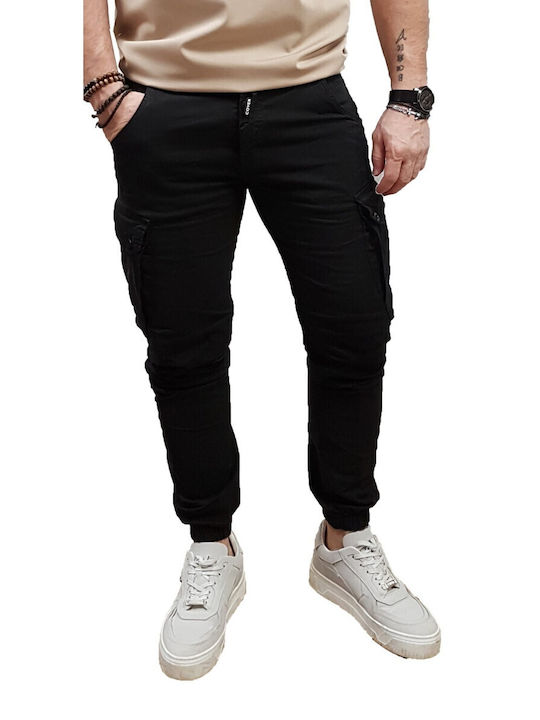 Cover Jeans Men's Trousers in Slim Fit Black