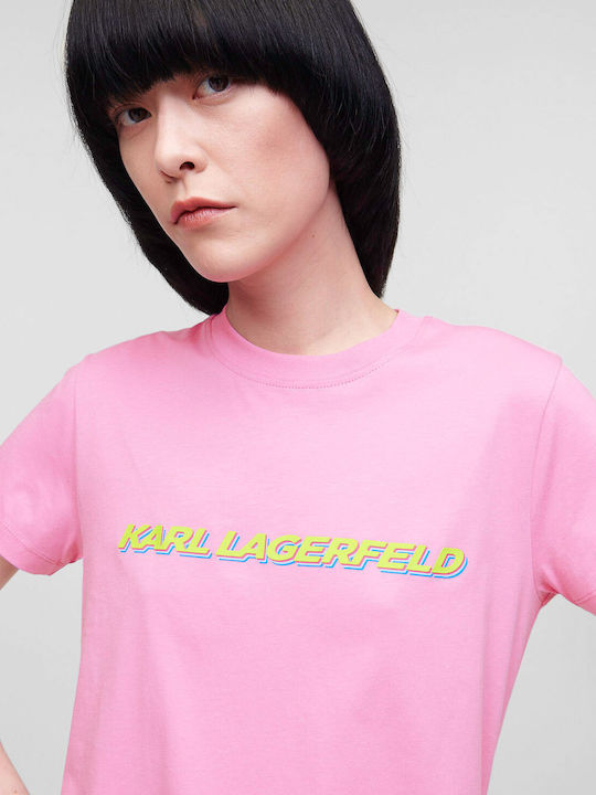 Karl Lagerfeld Feminin Tricou Roz