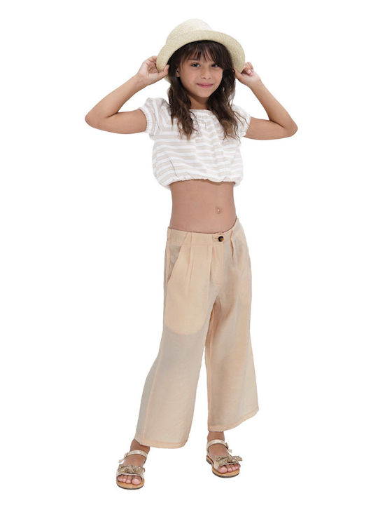 Energiers Kids Fabric Trousers VANILLA