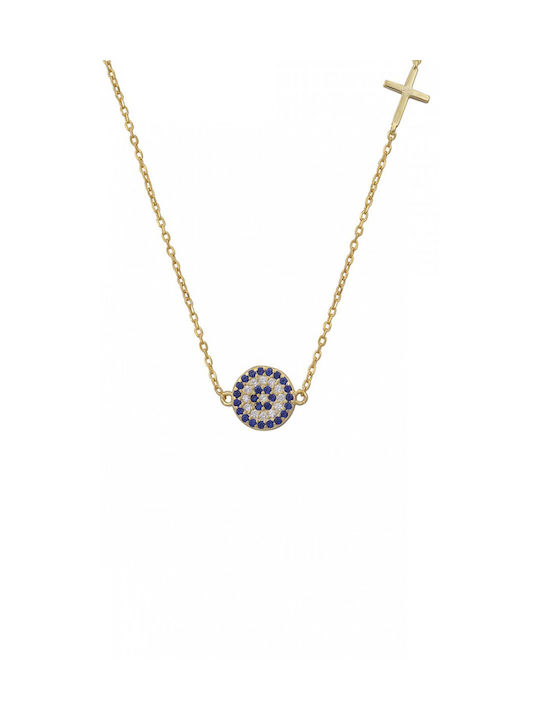 Slevori Necklace Eye from Gold Plated Silver