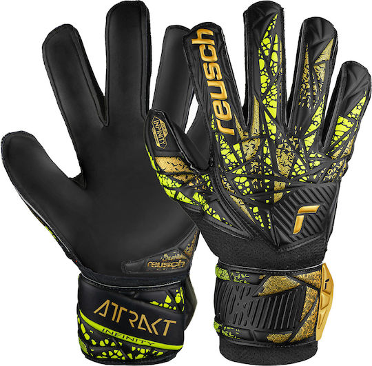 Reusch Attrakt Infinity Finger Support Jnr Kids Goalkeeper Gloves Multicolour