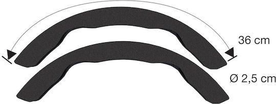 Simoni Racing Auto-Lenkradabdeckung mit Durchmesser 32cm Schwarz mit Schwarzer Naht