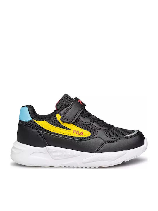 FILA Willington V Παιδικά Sneakers με Σκρατς Μαύρα