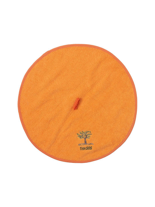 Silk Fashion Towel from 100% Cotton in Orange Color