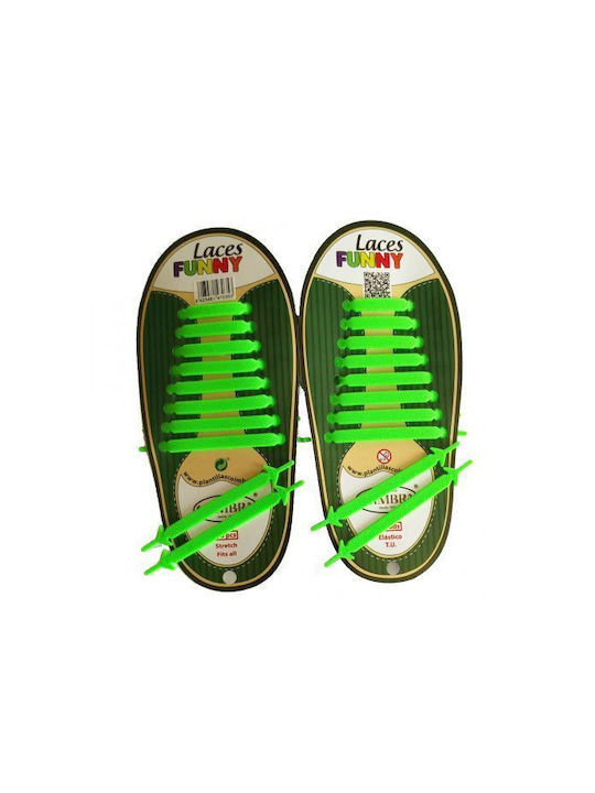 Coimbra Funny Laces Shoelaces Elastic Green 20pcs