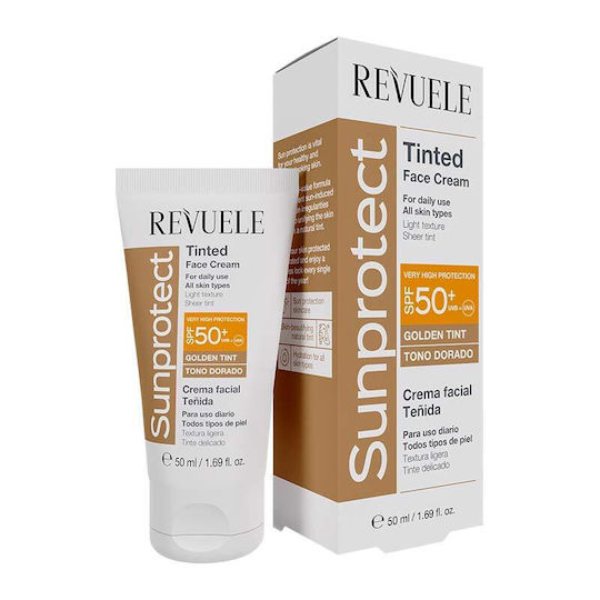 Revuele Sunprotect Tinted Sunscreen Cream Face SPF50+ with Color Golden 50ml