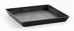 Ecopots 74.015.30 Square Plate Pot BLACK 28x28cm