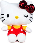 Hello Kitty 50th Anniversary Με Κόκκινη Φόρμα Λούτρινο 36cm