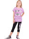 Kinder-Set mit Leggings Sommer 2Stück Lilac