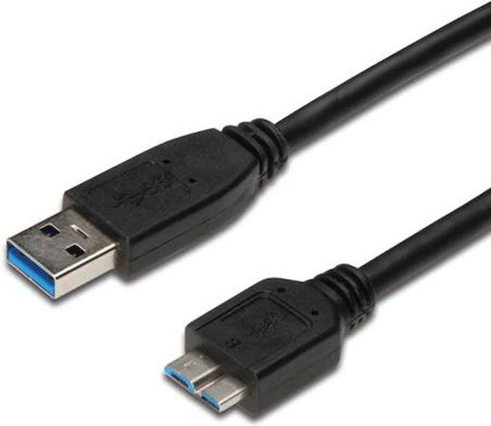 PremiumCord Regulär USB 3.0 auf Micro-USB-Kabel Schwarz 1m (ku3ma1bk) 1Stück