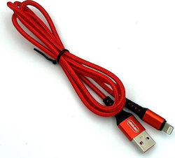 Denmen 29354 Редовна USB 2.0 към Микро USB 1м Червен