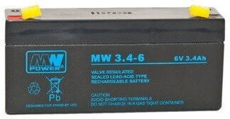 MW Power Μπαταρία UPS με Χωρητικότητα 3.4Ah και Τάση 6V MW/6V-3.4AH 1τμχ