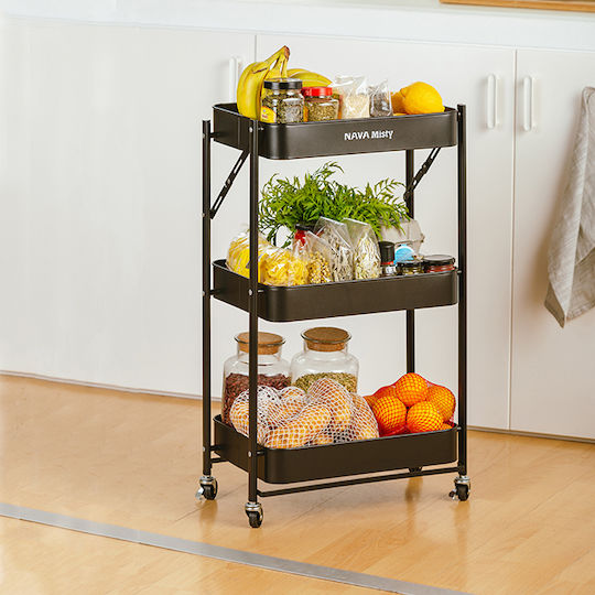 Nava Metal Food Rack 3 Tiers Black