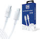 3MK Hyper USB 2.0 Cable USB-C Male - USB-C 100W PD White 1.2m