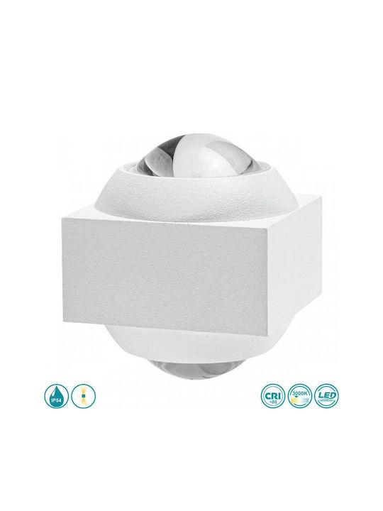 Spot Light Стенно Външно Осветително Тяло LED IP54 2W с Топло бяло Светлина Двоен лъч