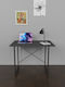 Desk Ustando Wooden Charcoal with Metal Legs 90x60x72cm