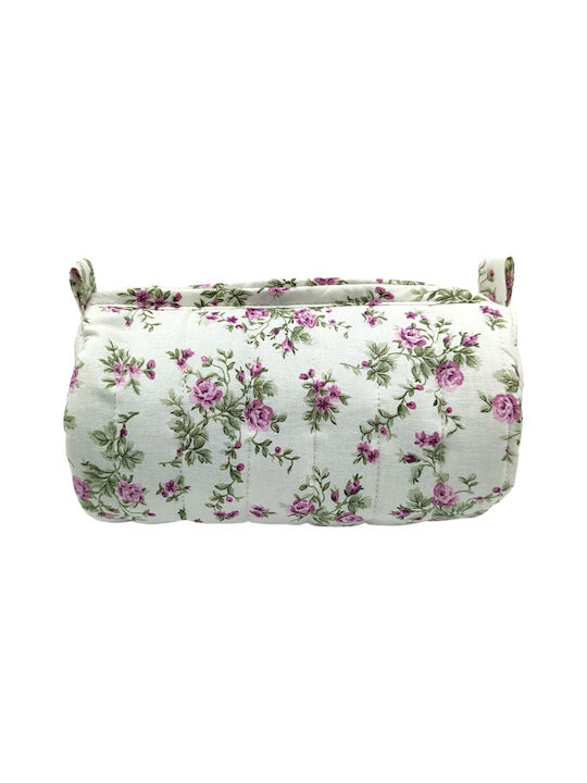 Amaryllis Slippers Toiletry Bag in White color 16.5cm