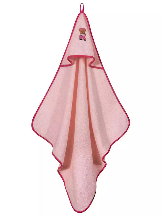 Greenwich Polo Club Baby Hooded Towel Pink 80x80cm
