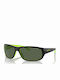 Arnette Uka-uka Unisex Sunglasses with Black Plastic Frame and Green Lens
