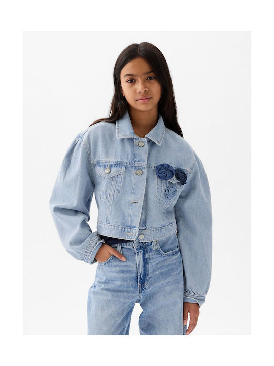 GAP Kids Denim Jacket Long Light Wash