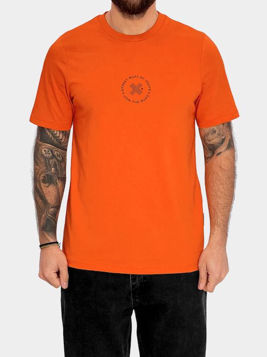 3Guys Ανδρικό T-shirt Κοντομάνικο Πορτοκαλί