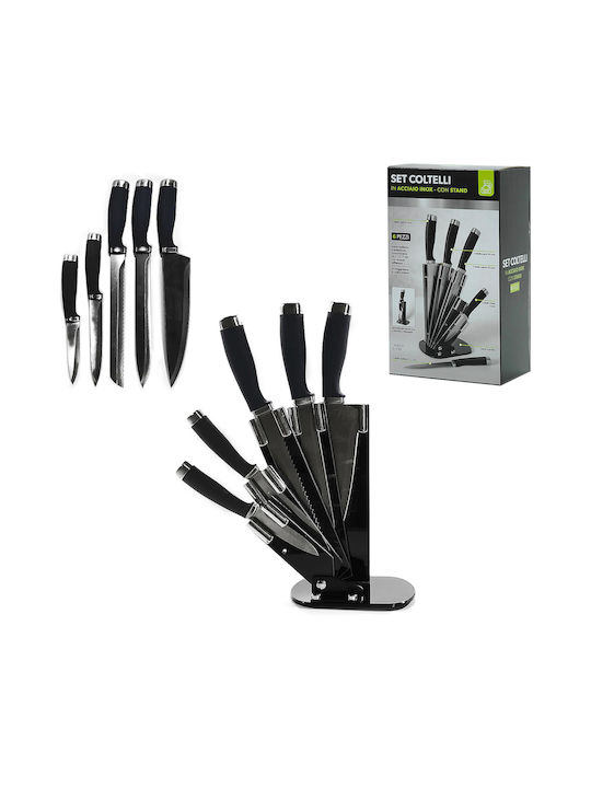 ArteLibre Knife Set with Base made of Stainless Steel 20.3cm 06511472 6pcs