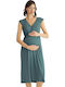Monamise Nightgown Maternity & Nursing Gray