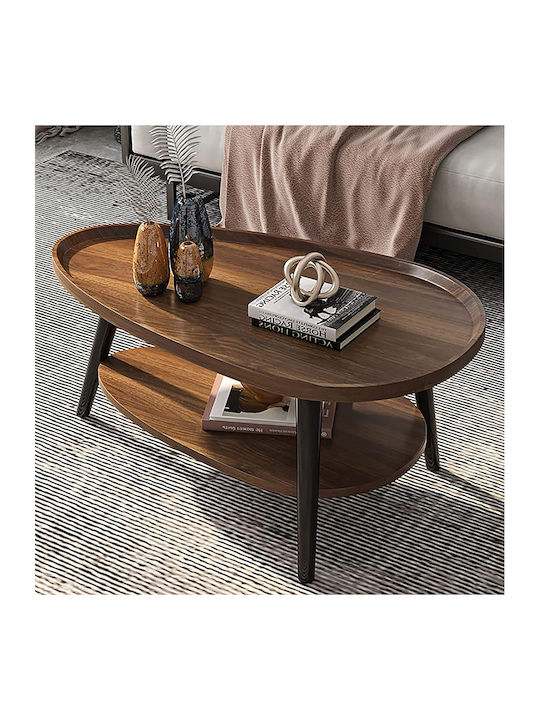 Oval Coffee Table Brown L120xW60xH38cm