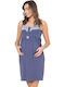 Angel's Secret Nightgown Maternity & Nursing Blue