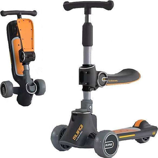 Kinderroller Klappbar Hyd-010 3-Rad mit Sitz Orange