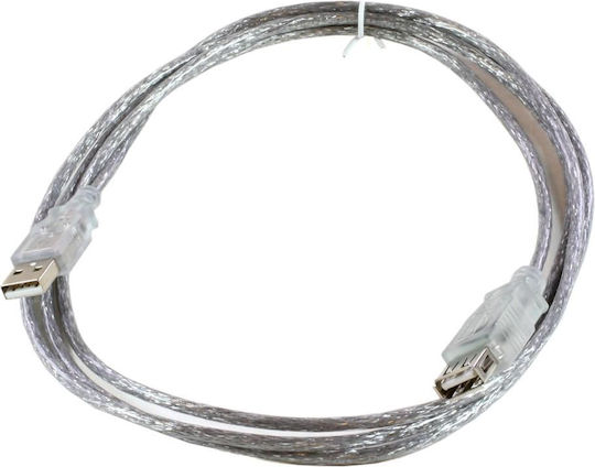 Microconnect 1.8m USB 2.0 Cable A-Male to A-Female Transparent (USBAAF2T)
