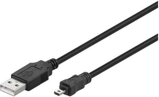 Microconnect USB 2.0 Cable USB-A male - mini USB-B male Μαύρο 1.8m USBAMB82