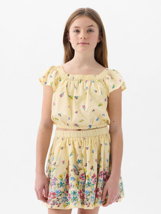 GAP Kids Blouse Short Sleeve Yellow