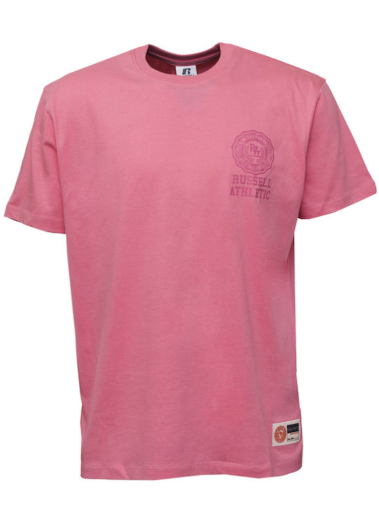 Russell Athletic Ανδρικό T-shirt Κοντομάνικο Ροζ