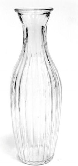 Decorative Glass Transparent Vase Φ7xH23cm