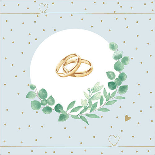 Wedding napkin with laces 33x33cm- 13315110t - Blue