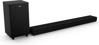 TCL Soundbar 300W 2.1.2 with Wireless Subwoofer and Remote Control Black