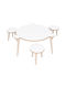 Kids Table and Chairs Set White