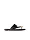 Voices Women's Flat Sandals in Black Color