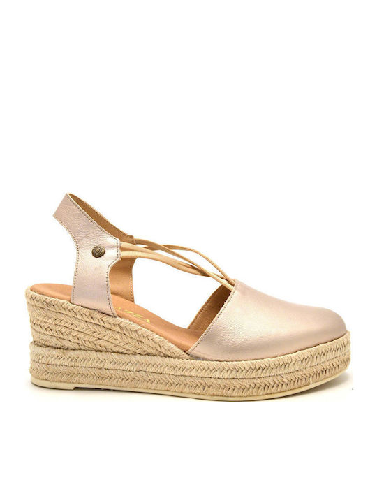 Ragazza Women's Leather Platform Espadrilles Gold
