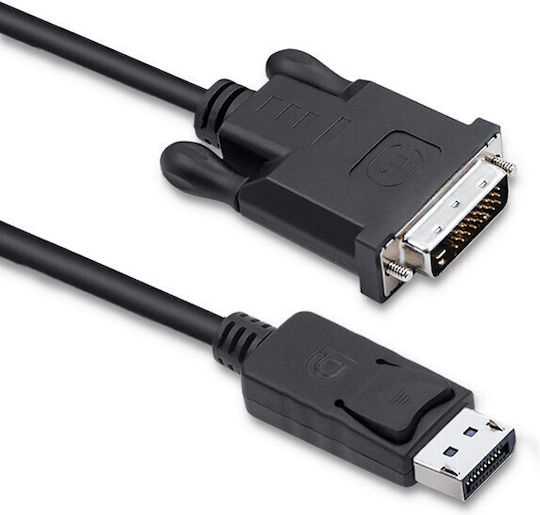 Qoltec Кабел DVI-D мъжки - DisplayPort мъжки 1.8м Черен (50364)