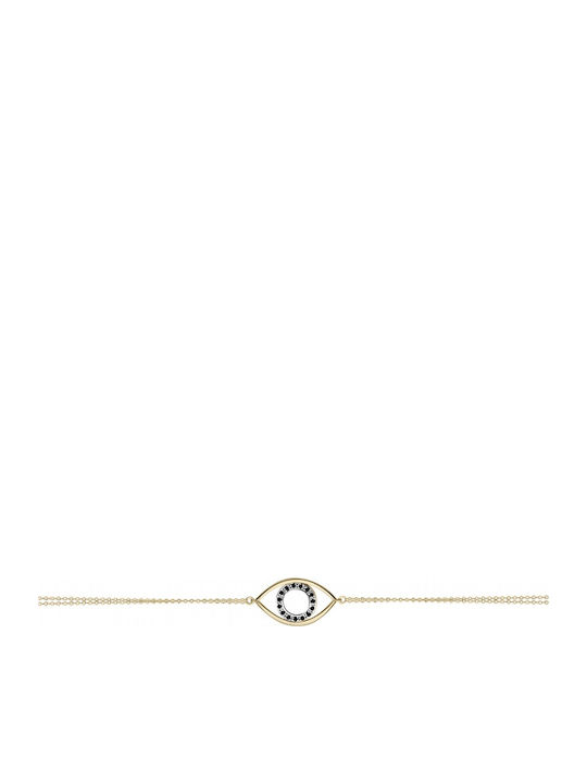 Ekan Damen Armband mit Design Auge aus Gold 14K mit Diamant