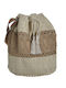 Ble Resort Collection Straw Beach Bag with Wallet Brown